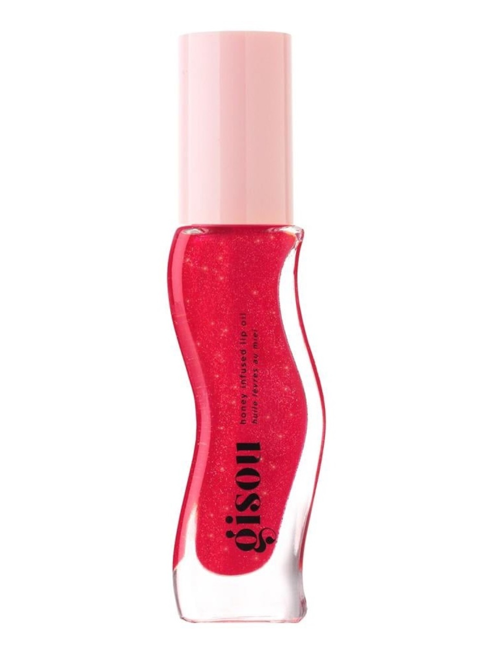 Gisou Shimmery Red Lip Oil — Hydrating Gloss Color: CHERRY ON THE CAKE